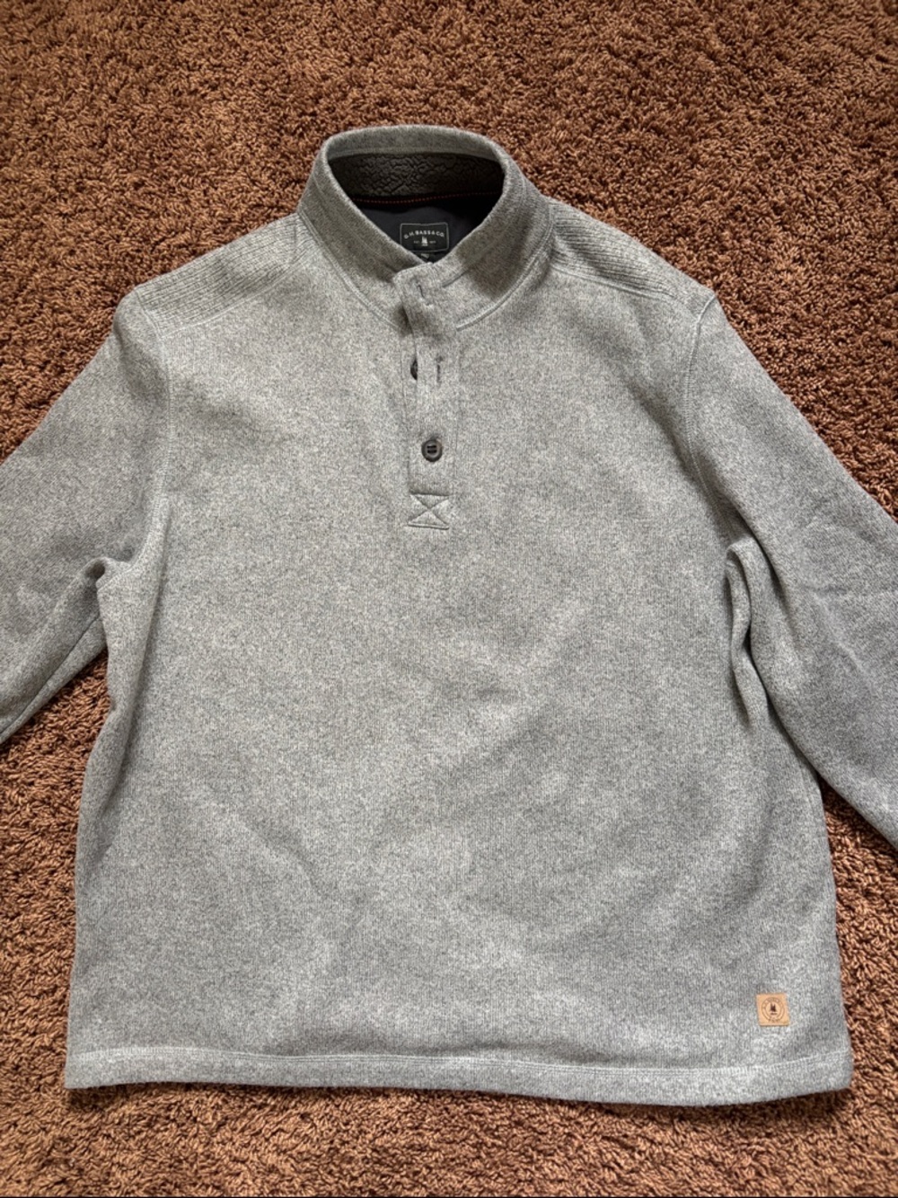 G.H. Bass & Co. Heather Gray Quarter-Snap Pullover - Picture 2 of 3
